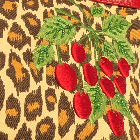 ISABELLA FIORE Y2K leopard cherry purse bag - Picture 9 of 11